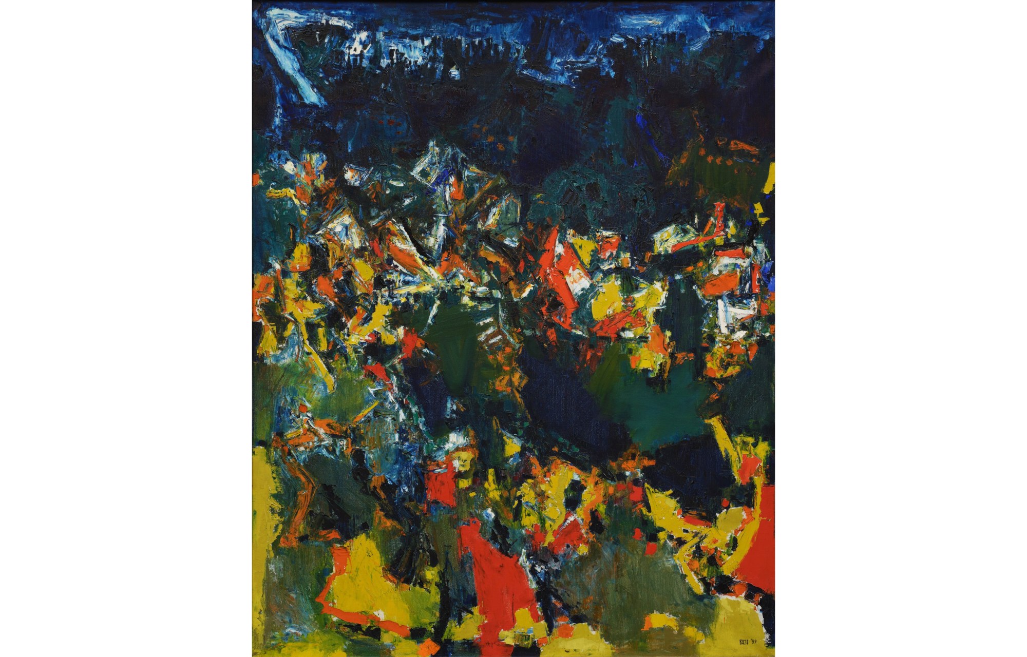 S.H. Raza’s painting Kallisté (1959) sold for $5.6 million on an estimate of $2 million to $3 million.
